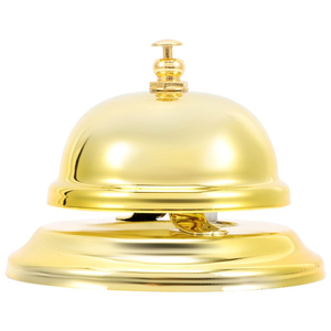Cloche de service de haute qualité entièrement en métal avec son clair et fort, finition chromée, cloche de bureau pour la réception d'hôtel, la table de restaurant, le bureau - Product Image 5