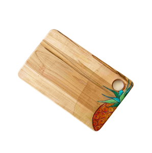 Tabla de Cortar Rectangular de Madera Artisan Living Creation con Incrustaciones Azules - Product Image 3