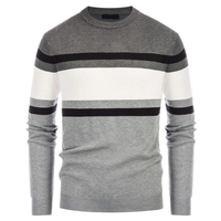 Pull à col pour homme, couleur magnifique, décontracté, à manches longues, en laine patchwork, hiver