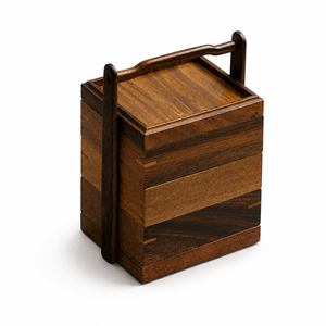 WEWOOD ZX-BP025 Acacia Wood Eco-Friendly Rectangle Box Glass Lid 6 Compartment Herb Storage <b>Container</b> Durable Hand Wash Only - Product Image 5