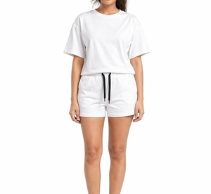 Ensemble t-shirt et short pour femme, décontracté, deux pièces, vêtements de détente d'été, tissu doux et confortable, respirant et léger - Product Image 1