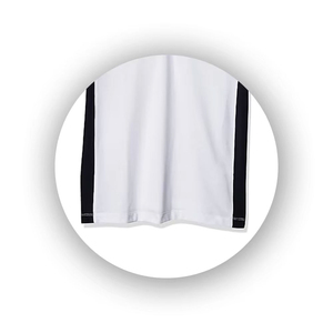 Polo Dry Fit personnalisé pour hommes, vêtements de sport à panneaux contrastés, tee-shirt d'entraînement à manches courtes, respirant, à séchage rapide, polo athlétique blanc - Product Image 6