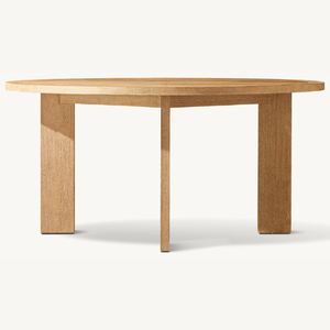 Best Selling <b>Round</b> Dining <b>Table</b> Teak Wood Modern Simple Design Durable Outdoor Furniture for Hotel Park Villa - Product Image 2