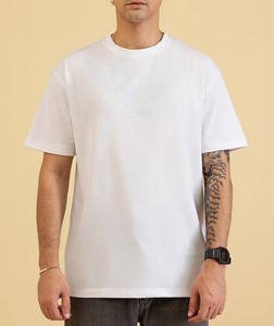 Camiseta de Algodón Peinado Doble de Alta Calidad, Impresión de Logotipo Personalizado, Camiseta Oversize 100% Algodón, 270 g/m², Camiseta Lisa para Hombre - Product Image 1