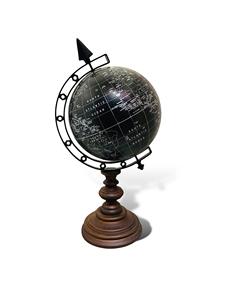 Globo Terráqueo con Construcción Metálica, Diseño Art Deco, Función Giratoria para Mostrar Características Globales y Detalles Geográficos - Product Image 4