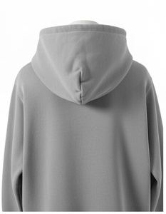 Men's Oversized Pullover <b>Hoodie</b> <b>Grey</b> Cotton Fleece Kangaroo Pocket Drawstring-Free Casual Streetwear Winter Sweatshirt - Product Image 6