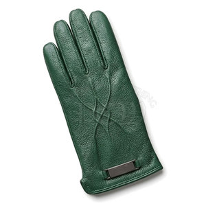 Gants d'hiver en cuir pour homme, best-seller, en cuir véritable souple, compatibles écran tactile, doublure en laine, durables, confortables, coupe élégante - Product Image 2