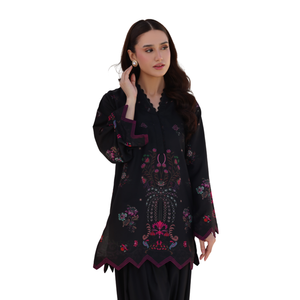 Costume imprimé de qualité supérieure pour femmes avec un design pakistanais brodé - Product Image 4