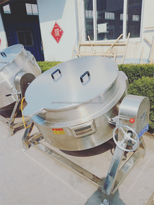 หม้อปรุงอาหารอุตสาหกรรมแบบเอียงได้ ใช้แก๊สหรือไฟฟ้า พร้อมเครื่องผสม สำหรับทำอาหารเชิงพาณิชย์ เช่น พริก คาราเมล แยม - Product Image 5