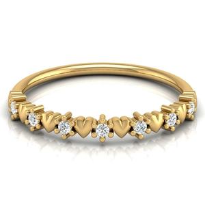 Anillo de ajuste de punta en forma de corazón de diamante cultivado en laboratorio de 10K 14K 18K personalizado de lujo Vintage para mujer, joyería de moda bonita para venta al por mayor - Product Image 1