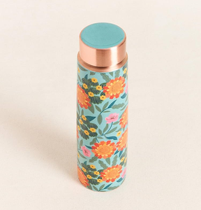 Bouteille d'eau imprimée en cuivre, indispensable pour les voyages, bouteille d'eau imprimée pour la guérison ayurvédique, vente en promotion - Product Image 2