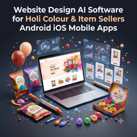 Holi Renkleri ve Ürün Satıcıları için Web Sitesi Tasarım Yapay Zeka Yazılımı Android iOS Mobil Uygulamalar WordPress Shopify Eklentisi Yapay Zeka E-ticaret