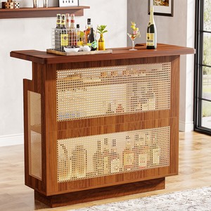 Étagère à épices en bois de manguier avec accents en laiton - Rangement de cuisine en gros - Product Image 4