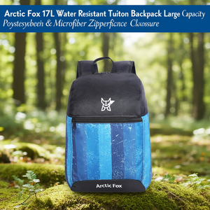 Sac à dos scolaire Arctic Fox 17L résistant à l'eau, grande capacité, polyester et microfibre, fermeture éclair - Product Image 2