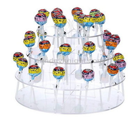 Supports à sucettes en acrylique transparent avec plusieurs supports et trous, étanches et portables, pour présentoir de bureau/extérieur avec impression