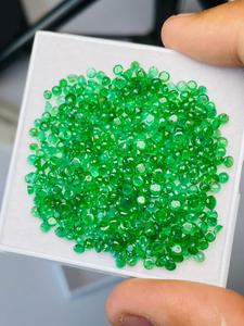 Lot de pierres précieuses d'émeraude naturelle de Zambie, taille ronde, qualité AAA, lueur agréable, couleur agréable, coupe et polissage parfaits pour la création de bijoux. - Product Image 3