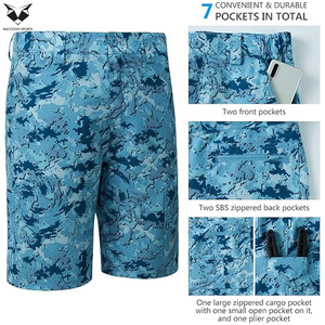 Pantalones Cortos de Pesca Profesionales de Talla Grande con Protección Solar UPF 50, de Secado Rápido, Ligeros, para Deportes al Aire Libre, Pantalones Cortos Cargo para Hombre con Bolsillos con Cremallera, Resistentes al Agua - Product Image 4