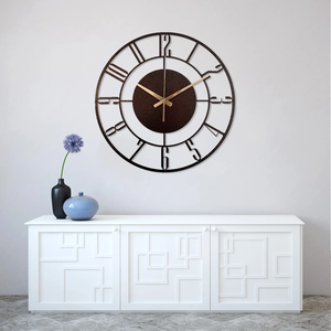 Hammered Bronze Wall <b>Clock</b>, Industrial <b>Clock</b> Gift, <b>Large</b> Mid Century Modern Metal Wall <b>Clock</b>, Unique Silent Wall <b>Clock</b> Gift, - Product Image 3