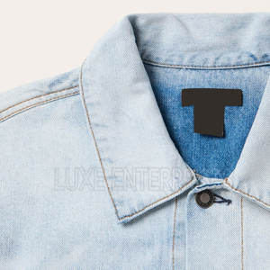 Veste en jean pour homme grande taille, 100% coton, avec logo personnalisé imprimé sur le devant, prix bas, haute qualité - Product Image 3