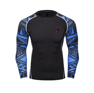 Rashguards pour hommes de qualité supérieure, couleur gris uni, fabriqués en Spandex/Polyester, en gros - Product Image 1