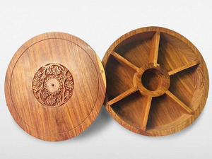 กล่องใส่เครื่องเทศไม้แบบใหม่ รักษ์โลก ทำด้วยมือ ปรับขนาดได้ สำหรับใช้ในบ้าน โรงแรม และร้านอาหาร จากอินเดีย - Product Image 3