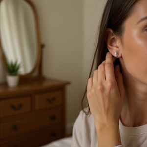 Drip Oil Cross Dual Ear Studs Stainless Steel Fashion Earrings - Product Image 2