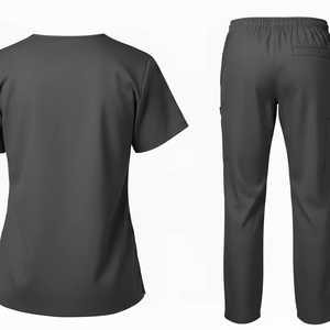 Conjunto de Uniformes Médicos Transpirables y Ligeros Unisex para Hospital, Uniformes de Enfermería de Mezcla de Algodón, Ropa de Trabajo, Suministro al por Mayor - Product Image 3