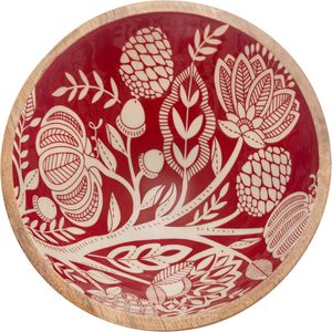 Tazón para ensalada Boston International, de madera de mango y esmalte, 10" x 3", abeto blanco - Product Image 1