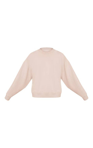 เสื้อสเวตเชิ้ตคอกลมโอเวอร์ไซส์สำหรับผู้หญิง สีพื้น แขนยาว ผ้าฝ้ายถัก ระบายอากาศได้ดี เหมาะสำหรับใส่ในฤดูใบไม้ร่วง - Product Image 5