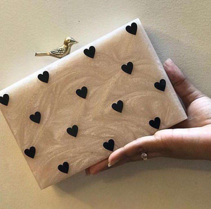 Résine noire et pierres multicolores utilisées dans les sacs à main et les pochettes pour femmes, usage quotidien, taille personnalisable, fabrication artisanale par MULTI CRAFT - Product Image 3