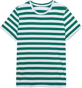 Camiseta Personalizable para Hombre con Cuello Redondo y Rayas Rojas y Negras |   Camiseta de Manga Corta, Corte Regular, Informal, Lisa, Elegante, Cómoda para Uso Diario - Product Image 5