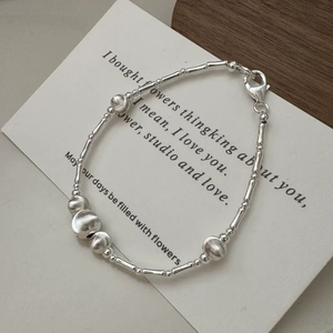 S925 Sterling <b>Silver</b> Korean Style Niche Design Sense Cat Eye <b>Bracelet</b> Korean Style Simple Fashion Retro First Jewelry - Product Image 1