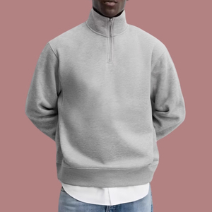 Sudadera con Cuello Alto y Cierre de Cremallera 1/4, Unisex, Talla Grande, Estilo Cleanfit, Personalizable con Logotipo, Sudadera Gruesa para Hombre - Product Image 2