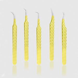 Meilleure Qualité Marque Privée 90 Degrés Pince à Cils à Pointe en Fibre d'Acier en Acier Inoxydable Outil de Beauté Prix de Gros - Product Image 4