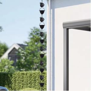 Cadena de Lluvia Metálica con Diseño de Mariquita y Cubos Recolectores, Cadena Decorativa para Drenaje de Agua en Jardín, Decoración Colgante para Patio - Product Image 3