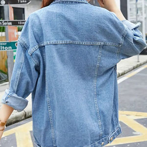 Veste en jean pour homme, tendance hiver, coupe régulière, coupe ample, réversible, deux poches poitrine, respirante, 100% coton - Product Image 3