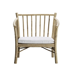 Sofá de Bambú GOL de Diseño Escandinavo para Exteriores, Color Natural, No Plegable, 70x70xH80cm, para Escuelas, Hoteles, Playa, Venta al Por Mayor - Product Image 3