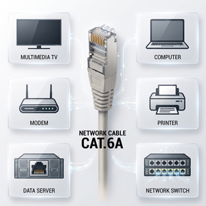 สายเคเบิลคุณภาพระดับมืออาชีพ ทองแดงแท้ 100% S/FTP LSOH สีเทา 0.30 ม. RJ45 Cat. สายเคเบิลเครือข่าย 6a สำหรับสำนักงานขนาดเล็กและเครือข่ายภายในบ้าน - Product Image 4
