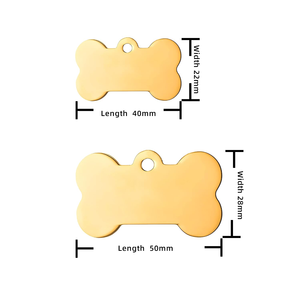 Étiquette d'identification pour chat et chien, étiquette d'identification pour animaux de compagnie avec un design classique pour chiens, étiquette personnalisée avec nom et coordonnées pour colliers d'animaux de compagnie, pour l'extérieur - Product Image 2