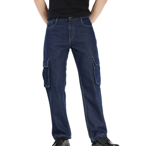 Nouveau jean en denim uni pour homme, coupe skinny, personnalisé, déchiré, respirant, prix abordable - Product Image 1