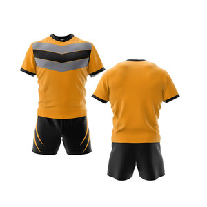 Ensemble de maillots de rugby unisexes 100% polyester à séchage rapide, personnalisés par sublimation, chemises longues respirantes, shorts, uniforme de rugby pour hommes - Product Image 6