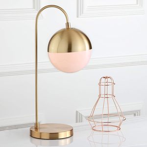 Stylish Brass Gold Orb Table Lamp 21 Inch with LED <b>Bulb</b> Modern <b>Lighting</b> for Bedroom Living Room Office Desk - Product Image 4