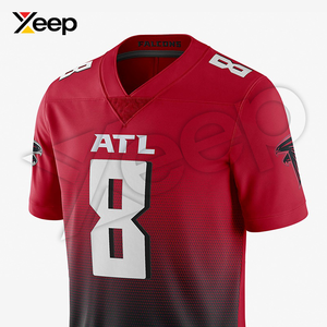 เสื้อฟุตบอลอเมริกัน XEEP รุ่นปรับแต่งได้ XC-AFU-14 สำหรับผู้ชาย เนื้อผ้าโพลีเอสเตอร์น้ำหนักเบา ระบายอากาศได้ดี พิมพ์ลายด้วยเทคโนโลยีฮีททรานเฟอร์ ประสิทธิภาพสูง - Product Image 3