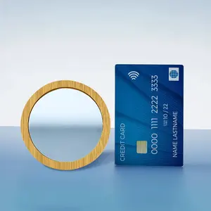 Miroir à main rond en bambou moderne - Léger et portable pour les voyages, l'extérieur et les cadeaux - Product Image 6