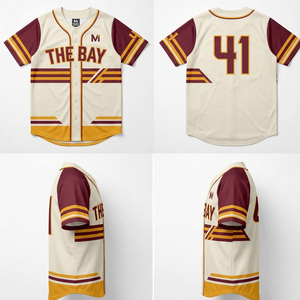 Camiseta de Béisbol Sublimada Personalizada con Nombre, Número y Gráficos, Cierre Completo con Botones, Ropa Deportiva al por Mayor de China - Product Image 6