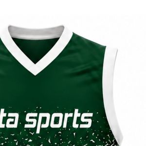 Green White Volleyball Sleeveless <b>Shirt</b> Athletic Team Sports Top Performance Wear Practice Match Uniform Clothing - Product Image 4