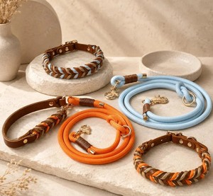 Comfort Grip Eco-Friendly 100% Cotton <b>Dog</b> <b>Leash</b> with Animal Pattern and Modern Bowknot Design for Happy Walks - Product Image 1
