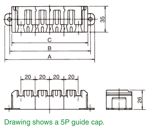 Tapa guía DH5633 para 3P (corte en ángulo recto) para High-Tro-Reel tipo sin tensión, certificado UL - Product Image 3