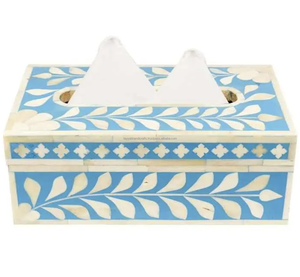 Artisanat fait à la main nouvelle conception boîte de papier de soie incrusté d'os meilleure qualité pour la meilleure vente fabricant fait à la main boîte d'incrustation d'os - Product Image 5