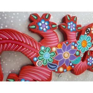 Hand-Painted MDF <b>Wood</b> <b>Slice</b> Fox Wall Art | Wholesale Wooden Animal Dcor - Product Image 2